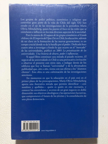 El Negocio De Las Universidades En Chile - M. Mönckelberg (Usado)