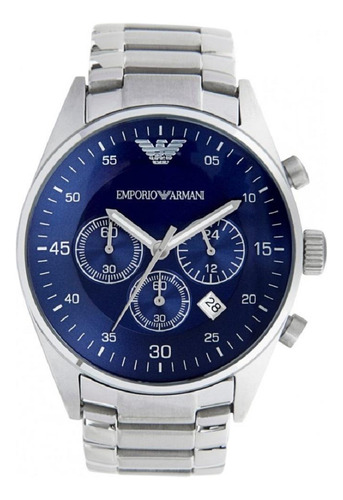Reloj Emporio Armani Ar5860 Blue And Silver Genuino