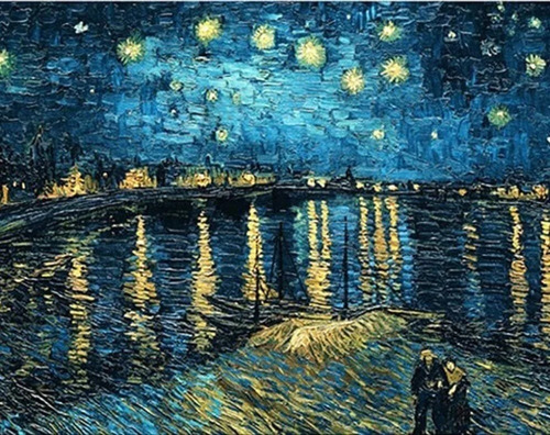 5d Diamond Painting Van Gogh Noche Estrellada En El Ródano