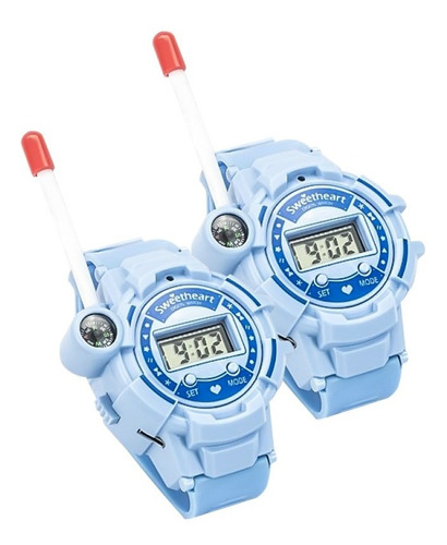 Reloj Digital Con Walkie Talkie Rosa Azul