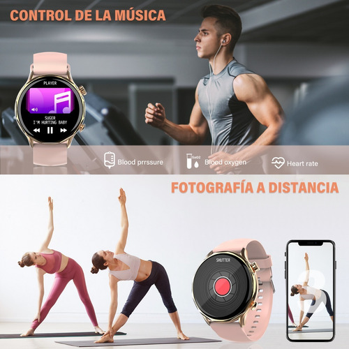 Imagen 8 de 8 de Smartwatch Para Mujer, Reloj Inteligente, Reloj Bluetooth