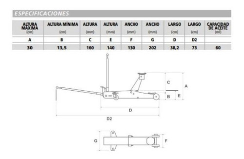 Gato Hidráulico De Patín Surtek Gpf1 Compacto 1.5 Toneladas