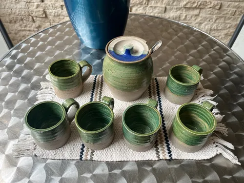 Juego De Café En Gres (Usado)