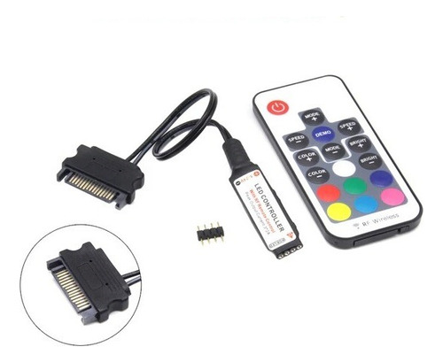 Control Remoto Inalámbrico Led Rgb 12v Sata 4pin Rf Wireless