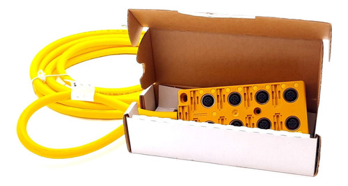 Turck Vb 80.5-4 8-port Junction Box With Cable M12 Eurof Cck