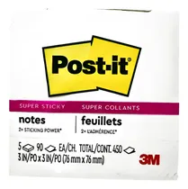 Comprar Notas Adhesivas 3m Post It Super Sticky Blanco 3x3 5 Blocks 