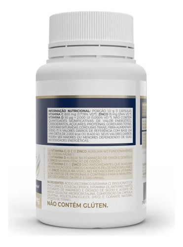 Vitafor Vitamina D3 Com Vitamina C E Zinco, 60 Cápsulas