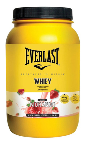 Whey Protein 3w Morango 900g Everlast