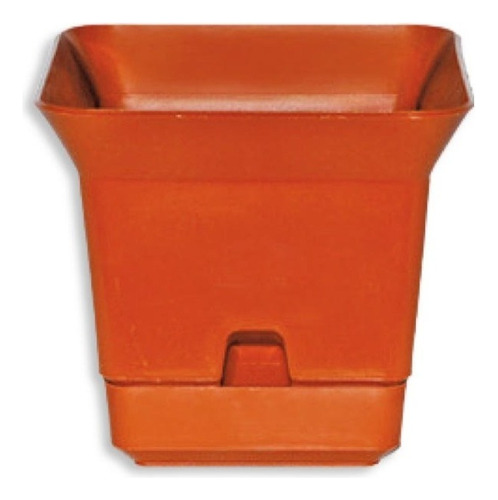 Maceta Plastica Regante Cuadrada 16cm Art 485 Colombraro Color Terracota