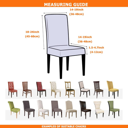Funda De Silla Aterciopelada Elástica Y Suave Para Comedor