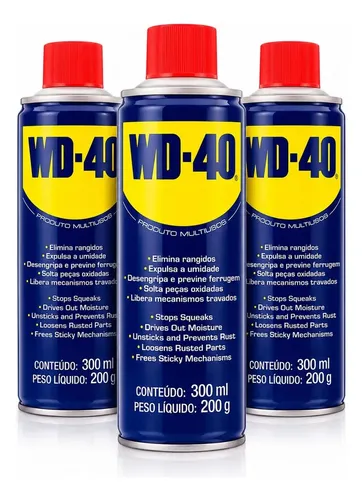 3 Und Wd40 Spray Produto Multiuso Lubrifica Desengripa 300ml - foto 1