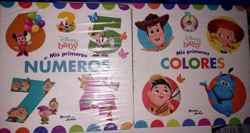 Disney Baby X 2 Libros, Tapa Y Hojas Duras, Numeros Y Colore