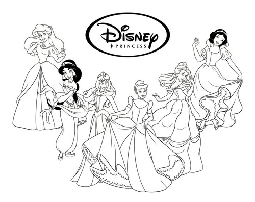 60 Folhas Desenho Pra Colorir Pintar Princesas Disney Frozen