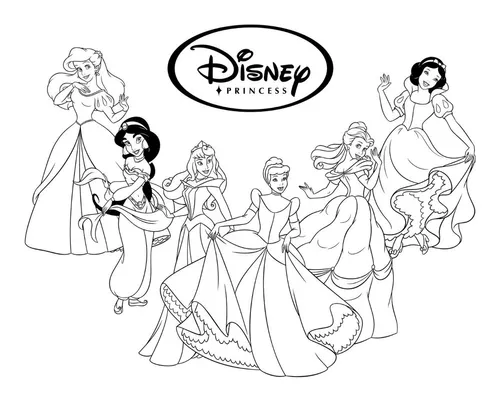 Desenhos das Princesas para colorir