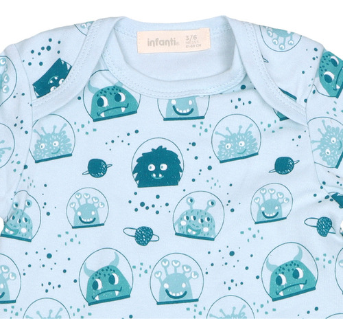 Enterito Ositos Bebé Espacial Niño Algodón Infanti W25