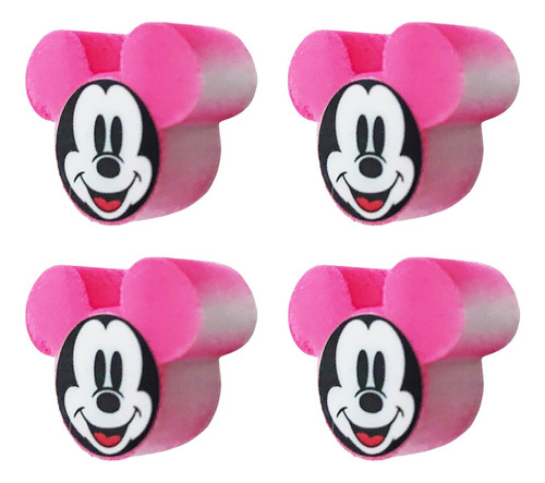 4 Tapones Válvula Decorativo Mimi Mouse Rosa