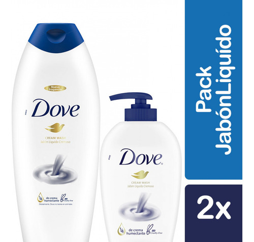 Dove Jabón Líquido Original Pack Botella 700ml + Bump 250ml