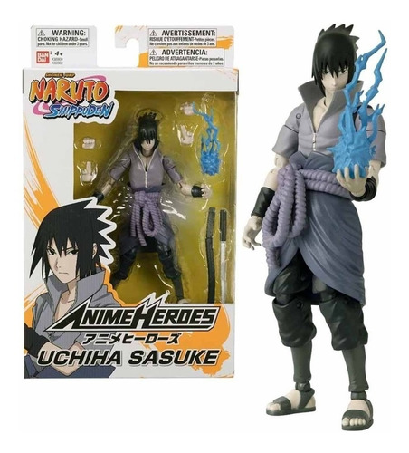 Figura Naruto Shippuden Sasuke Uchiha Anime Heroes Original