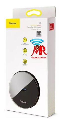 Hub Usb Baseus Power Round Box 4 En 1, 5gbps, Cahub-f01