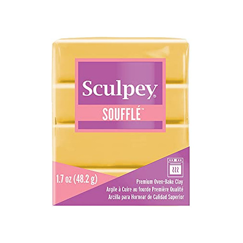 Soufflé Polymer Oven-bake Clay, Yellow Ochre, Non T...