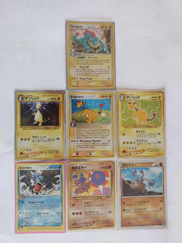 Pokemon Tcg 7 Cartas Originales Feraligtr, Ampharos