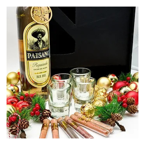 Caja De Regalo Con Botella De Tequila, Sales Y Caballitos