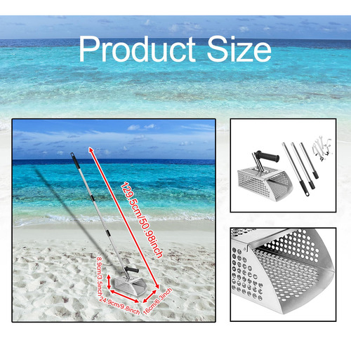Long Many Sand Spade Garden Tool Desmontable Portátil Para