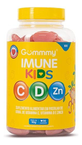 Gummy Kids Multi Vitaminico Sabor Morango 30 Gomas