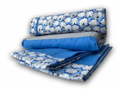 Duvet Cover Infanil Ovejitas Azules Algodon Doble