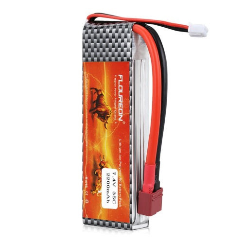 Floureon Rc Lipo Batería 2s 7.4v 2200mah 35c T Paquete De En