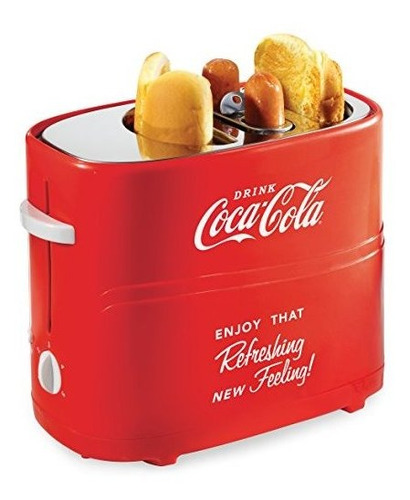 Nostalgia Coca-cola 2 Ranura Bun Mini Tongs, Hot Dog 8qkmz