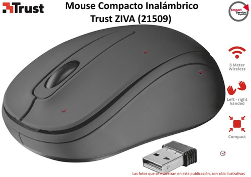 Mouse Compacto Inalámbrico Trust Ziva (21509)