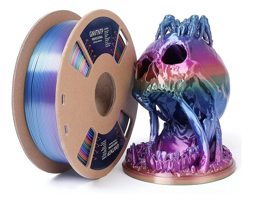 Filamento De Impresora 3d Shiny Silk Multicolor Rainbow Pla,