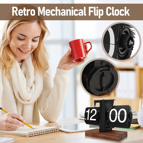 Reloj De Flip, Reloj Retro Retro, Reloj De Flip Automático D