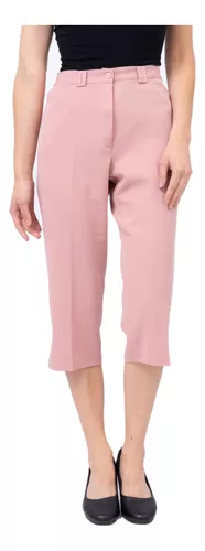 Pantalon Capri Pescador De Vestir Semi Elastizado Mujer