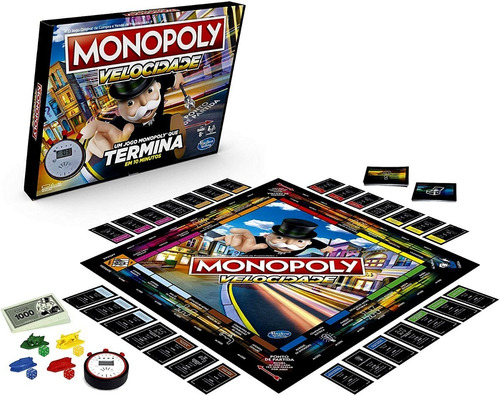 Imagem 1 de 4 de Jogo Tabuleiro Monopoly Velocidade Rápido Original Hasbro