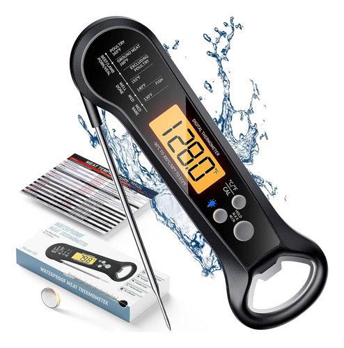 Digital Meat Thermometer, Waterproof Instant Read Food Th Aa