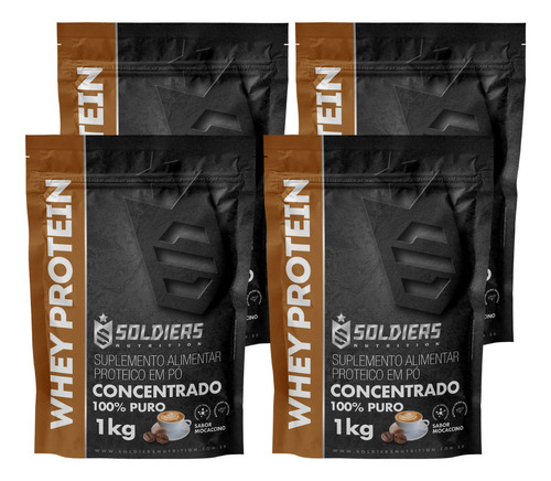 Whey Protein Soldiers Nutrition Concentrado 4kg  Sabor Moccacino