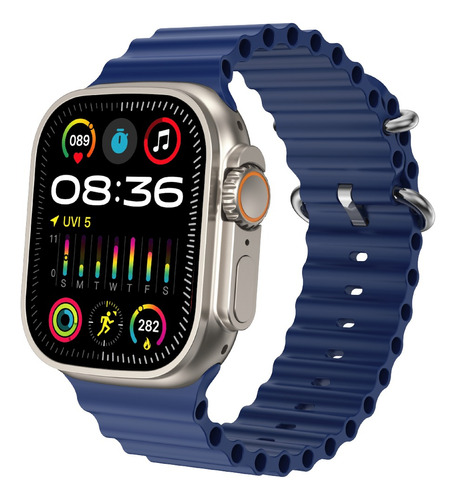 Smartwatch T900 Ultra Deportivo Bluetooth Pantalla Tactil Malla Azul