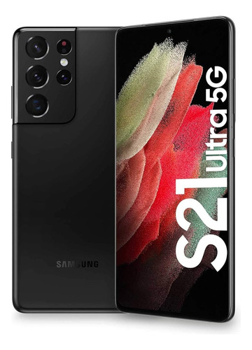 Celular Samsung Galaxy S21 Ultra 5g 256gb + 12gb Ram Negro Color Phantom black