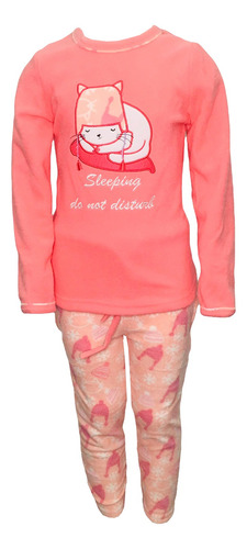 Pijama Polar Largo Niña 4-8 Mon Amour