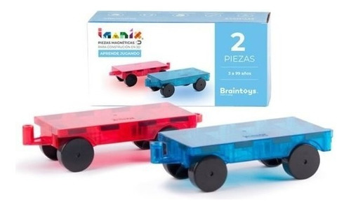  Imanix Set De Carros 2 Pz - Juegos Magnéticos - Braintoys