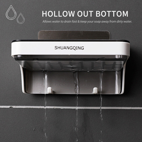 P Jabonera De Pared Con Colgador Para Baño Y Cocina