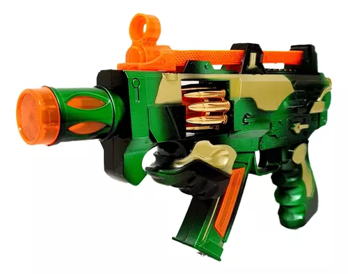 Brinquedo Metralhadora Automática Nerf Dardos Mira Camuflada