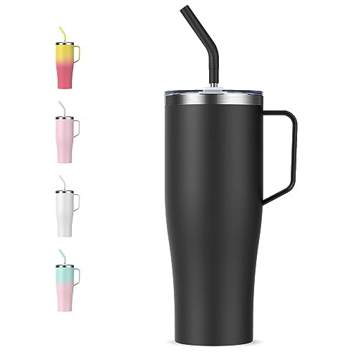 Tumbler Aislado De Lujo Con Mango 32 Oz, Copa De F1bdv