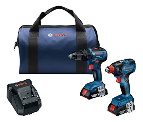 Kit Combinado De 2 Herramientas Bosch Gxl18v-240b22 De 18 V 