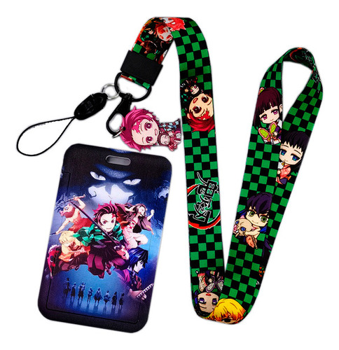 Porta Carnet Y Lanyard Demon Slayer Anime Porta Documentos