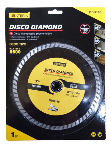 Disco Diamantado Turbo 7 Pulgadas 180mm X5
