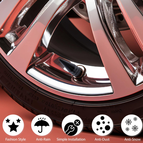 4 Tapas De Válvula Premium Con Forma De Pinchos Para Autos S