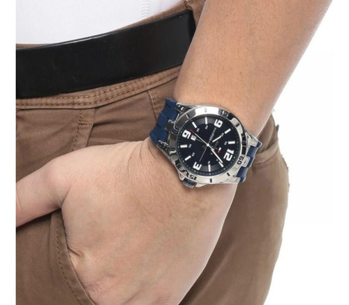 Reloj Tommy Hilfiger Azul 2770147 Gift Set Pulsera Hombre